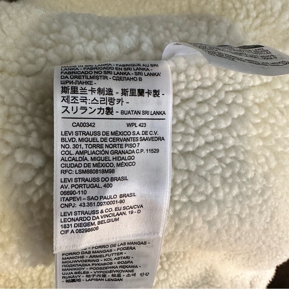 Levi’s Light Blue Sherpa-Lined Button Down Corduroy Jacket XS - Picture 13 of 15